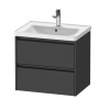 Duravit Ketho.2 Umývadlová skrinka, 55x63x46 cm, 2 zásuvky, grafit mat K25282049490000