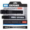 OXFORD zavazadlové popruhy Atlas B-Clip, 2 ks, OXFORD (šedá, 26mm x 1,2m)