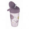 LOVI hrnček so slamkou Lovely Girl Junior ružový / bordo 350ml