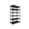 Skrutkovaný regál policový Biedrax 30 x 130 x 300 cm, čierny, 6 políc, nosnosť 150 kg na policu