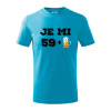 Je mi 60 pivo - Tričko detské bavlnené - 104-110cm / 3-4 roky ( Svetlý tyrkys )