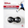 WILSON STAFF RED DOT ČERVENÁ BODKA 2 SQUASHOVÉ LOPTIČKY