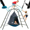 TP Toys Steel Hojdačka detské ihrisko UFO Black 122x217x201 cm (IHRISKO ZÁHRADNÝ DOMČEK UFO HEJDÁČKA LEZACÍ REBRÍK TP Hračky)