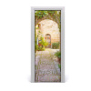 Fototapeta samolepiace dvere romatická ulice 75x205