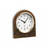 Stolové hodiny 5196 AMS s dekoráciou orechovej dyhy a riadené rádiovým signálom 13cm
