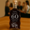 Gravírovaná fľaša k 60. narodeninám – vtipný darček s nápisom
