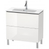 Duravit L-Cube - Umývadlová skrinka Compact, 86x82x39 cm, 2 zásuvky, lesklá biela LC667402222