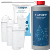 3x filter vody Wessper do kávovaru Siemens + odvápňovač 1L + vytierač