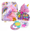 Bábika Polly Pocket 30 cm (POLLY VRECKOVÁ SÚPRAVA JEDNOROŽCA BÁBIKA BEAUTY SALÓNU MATTEL HKV51)