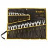 TOPEX Klucze płasko-oczkowe 6-32 mm, zestaw 26 szt., w płachcie