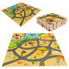 Eco Toys Detské penové puzzle 93,5x93,5cm hracia deka podložka na zem Safari 9 dielov