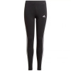 Dievčenské legíny Essentials 3 Stripes GN4046 Black and White - Adidas 140 černá s bílou