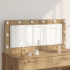 vidaXL Zrkadlo s LED osvetlením Artisan Oak 100x45x18 cm 868332