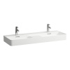 Laufen dvojumyvadlo 120 cm se 3 otvory pro baterii H8142820001081 Varianta: Bílá LCC (Laufen Clean Coat)
