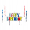 Amscan Set sviečok na tortu Happy Birthday