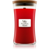 Woodwick Pomegranate - Granátové jablko vonná sviečka s dreveným knôtom a viečkom sklo veľká 609,5 g