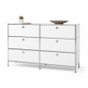 Tchibo - Kovová komoda »Cn3« so 6 zásuvkami - farba: biela