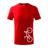 Bicykel na výšku - Tričko detské bavlnené - 158 cm/12 rokov ( Červená )