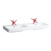 Laufen Pro S dvojumývadlo do náb 130x46,5 cm,bez otvoru pre bat,s prepadom,Biela LCC Activ H814968A001091