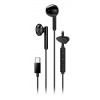 Genius HS-M366, sluchátka s mikrofonem, černá, 360°rotační klip, USB Type-C