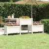 vidaXL Kvetináč biely 178,5x44x75 cm borovicový masív - Biela - 175054-109299