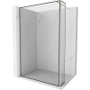 Mexen Kioto sprchová stena Walk-in 140 x 30 cm, čierny vzor, brúsený nikel - 800-140-212-97-70-030