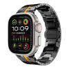 Techsuit Remienok (W063) - Apple Watch 1/2/3/4/5/6/7/8/9/10/SE/SE 2/Ultra/Ultra 2 (42/44/45/46/49mm) - Čierno-oranžová KF2335569
