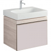 Geberit Citterio - Skrinka pod umývadlo 600 mm, lesklá sivohnedá/béžový dub 500.556.JI.1