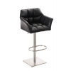Design-Shop Damas E1 nerezový rám / koženka Čierna