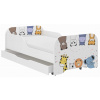 Detská posteľ s matracom a zásuvkou MINI ZOO