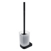 Nimco NIKAU WC kefa s držiakom, matné sklo/čierny mat NKC 30094CN-90 NKC 30094CN-90