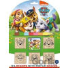 Jiri Models Razítka 5 1 s poduškou dřevěná 5x5cm s voskovkou Tlapková patrola Paw Patrol na kartě