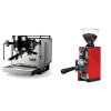 Rocket Espresso Bicocca, stainless silver + Eureka Mignon Libra 65 All Purpose, CR ferrari red