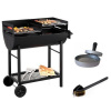 tepro Sada Detroit Gril čierny + kefa + lis na hamburgery Tepro TT1037+TT8503+TT8564
