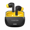 Slúchadlá TWS bezdrôtové Bluetooth 5.4, CANYON „Hexagon 7“, čierno-žlté
