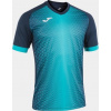 Joma Futbalový dres SUPERNOVA T-SHIRT DARK NAVY-TUQUIOSE FLUOR S/ Veľkosť: 2XS