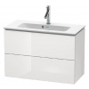 Duravit L-Cube - Umývadlová skrinka Compact, 55x82x39 cm, 2 zásuvky, lesklá biela LC625702222