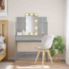 zahrada-XL Toaletný stolík s LED svetlami sivý sonoma 96x40x142 cm 837898