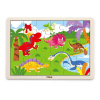 Detské drevené puzzle Viga Dino - Multicolor