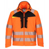 Portwest DX475 HI-VIS Reflexná softshellová bunda DX4 M, Reflexná oranžová-Čierna