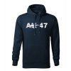 DRAGOWA pánska mikina s kapucňou ak 47, tmavomodrá 320g/m2 - XL