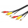 Kabel propojovací 3x cinch(M) - 3x cinch(M), 10m