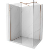Mexen Kioto sprchový panel Walk-in 110 x 110 cm, transparentný, brúsená meď - 800-110-202-65-00-110