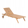 Záhradné lehátko - Svetlá drevená záhrada palubná cesana (Svetlá drevená záhrada palubná cesana)