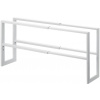 YAMAZAKI Stojan na topánky nastaviteľný Line 3190, na 9 párov, š.38-70 cm, kov, biely