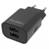 Nabíjačka do siete GoGEN ACH 204, 2x USB 2A, 10W (ACH204B) čierna