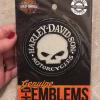 Harley-Davidson kulatá nášivka lebka Willie G Skull 9cm hdemf1016