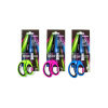 Nožnice s mäkkým úchopom DONAU NEON 17 cm, mix farieb, displej 6 ks