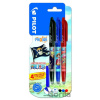 PILOT FriXion Ball 07 One Piece + samolepky, BL, čierna, červená, modrá - PILOT