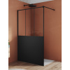 RONAL WALK-IN EASY BLACK STR4P Loft 69 100cm pevná sprchová stena samostatná alebo do kombinácie, profil čierny, sklo loft 69, STR4P1000669